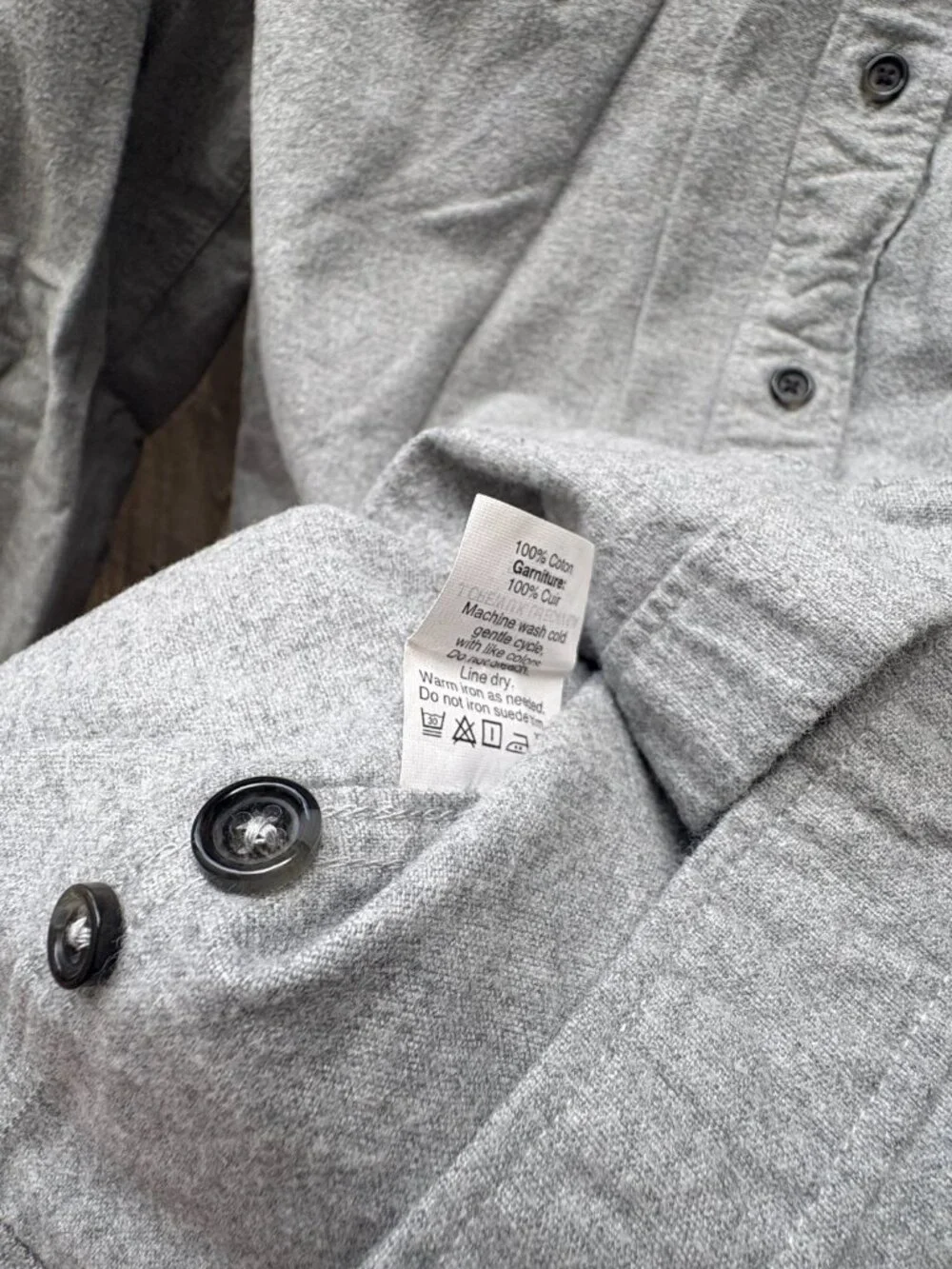 J.Crew Men’s Grey Chamois Flannel Shirt w/ Real Leather Elbow Patches - Size Med